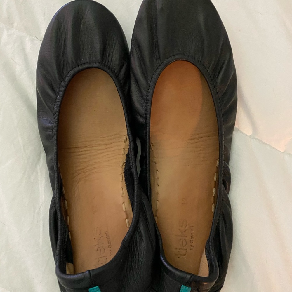 Tieks matte black flats